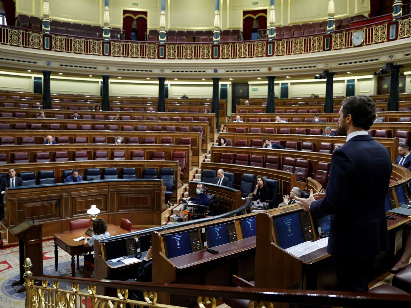 Pablo Casado, el pasado 27 de mayo en la sesión de control al Gobierno en el Congreso. (EFE)
