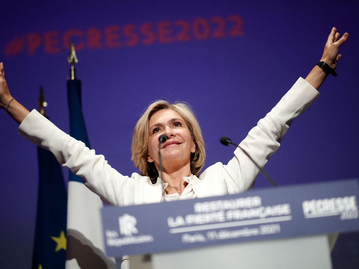 Foto: Valérie Pécresse en un mitin en París. (Reuters/Tessier)