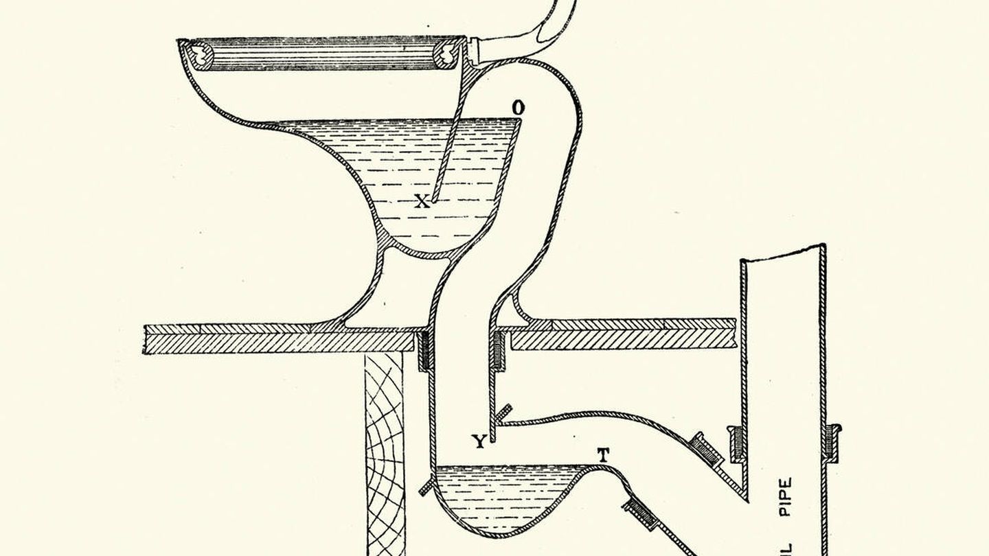 Diagrama de un váter victoriano. Fuente: iStock