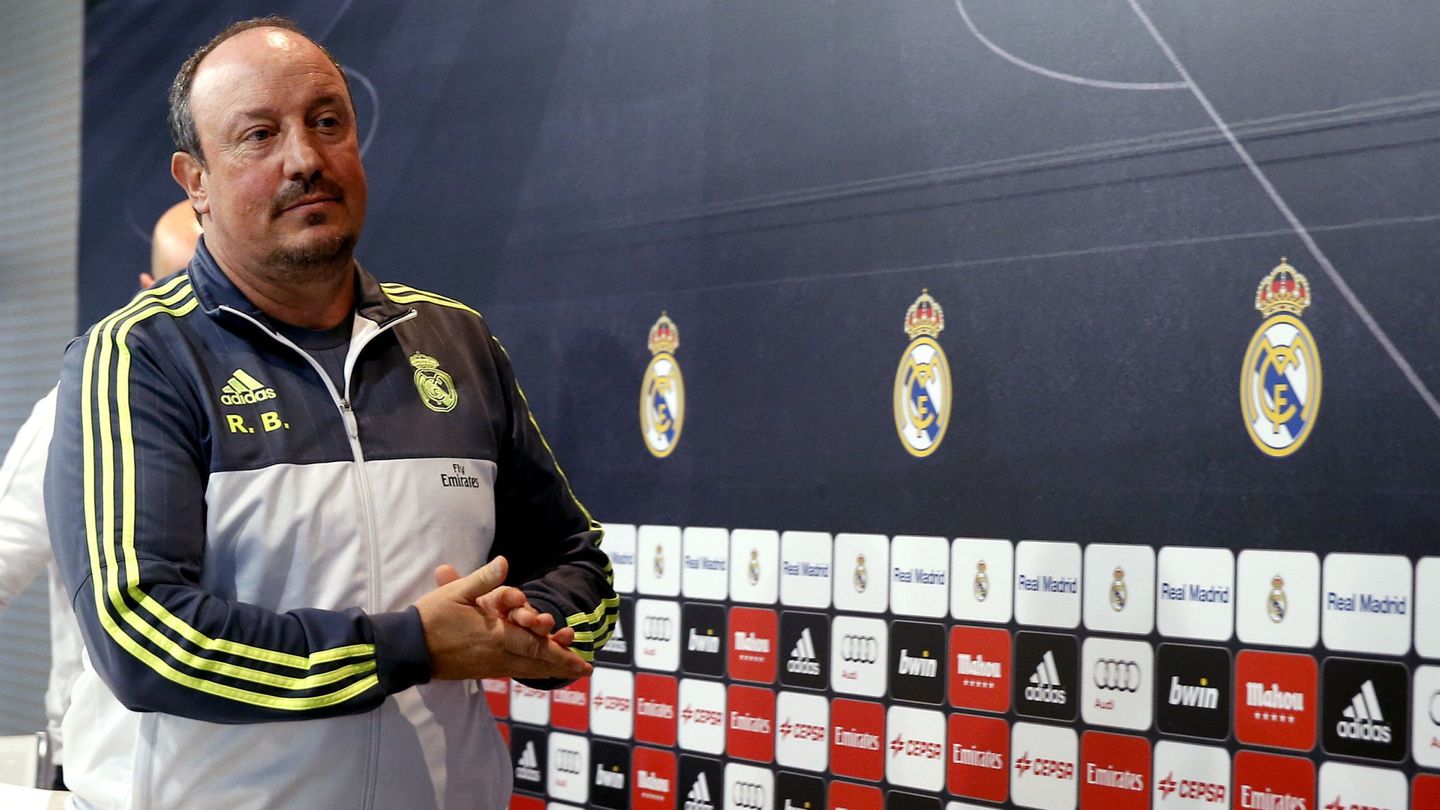 Rafa Benítez, tras una rueda de prensa del Real Madrid. (EFE/Chema Moya)