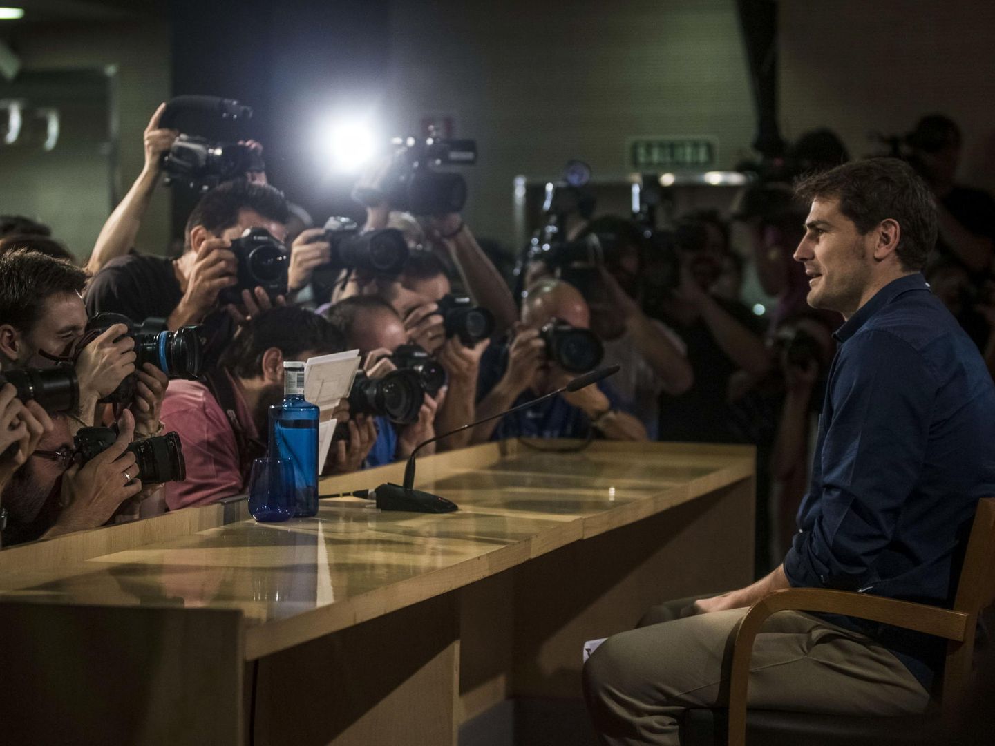 Iker Casillas, durante la rueda de prensa en la que se despidió del Real Madrid. (EFE)
