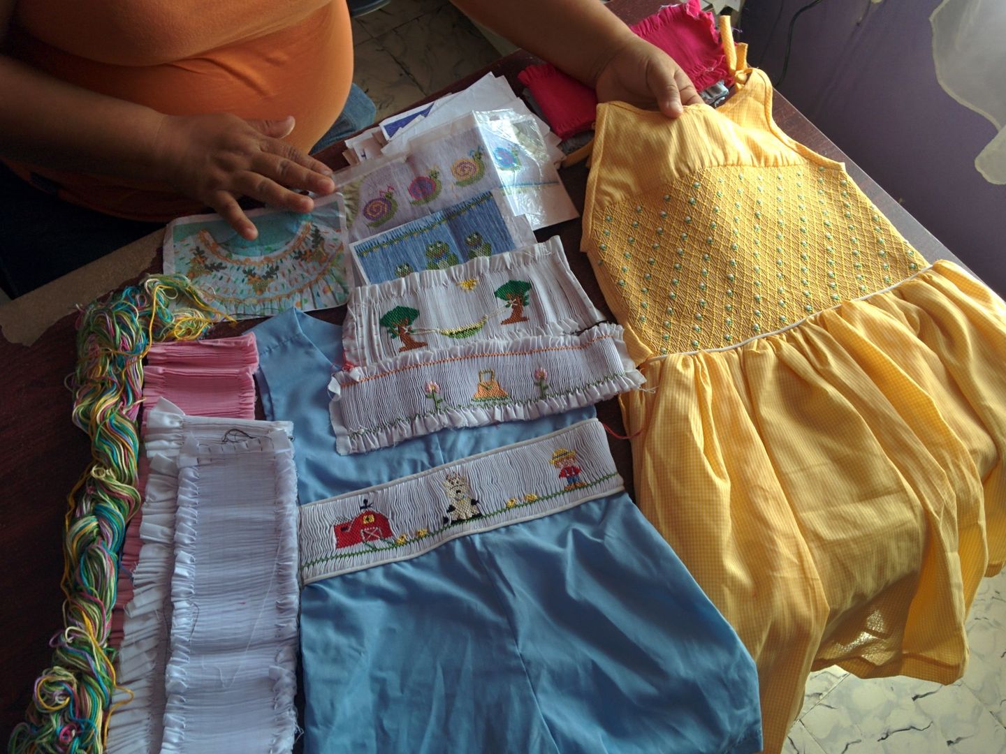 Muestras del trabajo de las bordadoras salvadoreñas (Foto: A. Hernández)