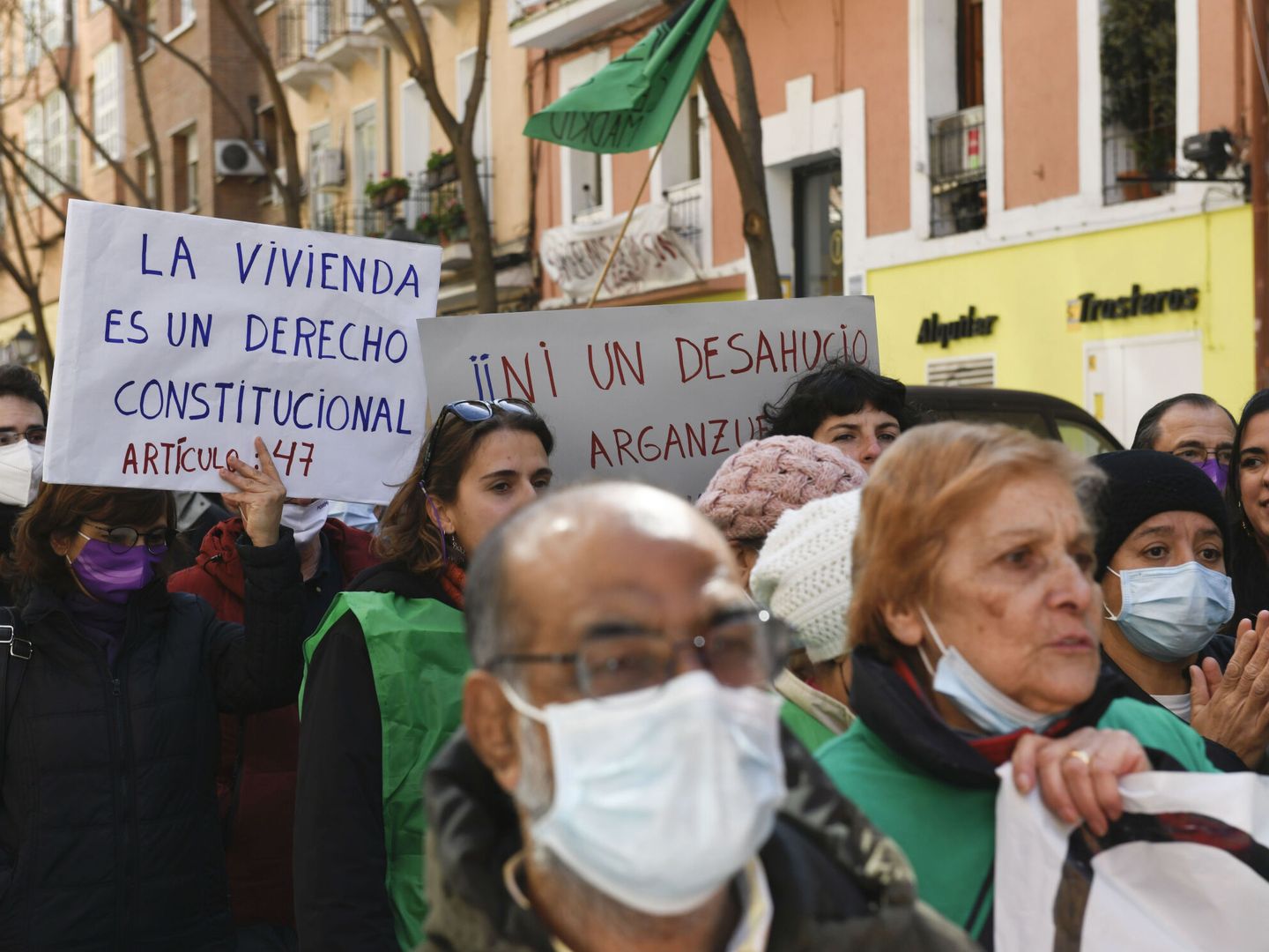 Manifestación convocada por la Plataforma de Afectados por la Hipoteca. (EFE/Víctor Lerena) 