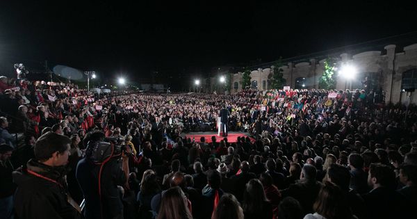 Foto: Pedro Sánchez, en el mitin de cierre de campaña de las generales del 28-A, este 26 de abril de 2019 en Valencia. (Eva Ercolanese | PSOE)