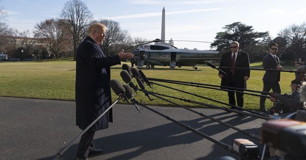 Foto: El presidente de EEUU, Donald Trump, habla ante los medios a su regreso a la Casa Blanca, en Washington. (EFE)