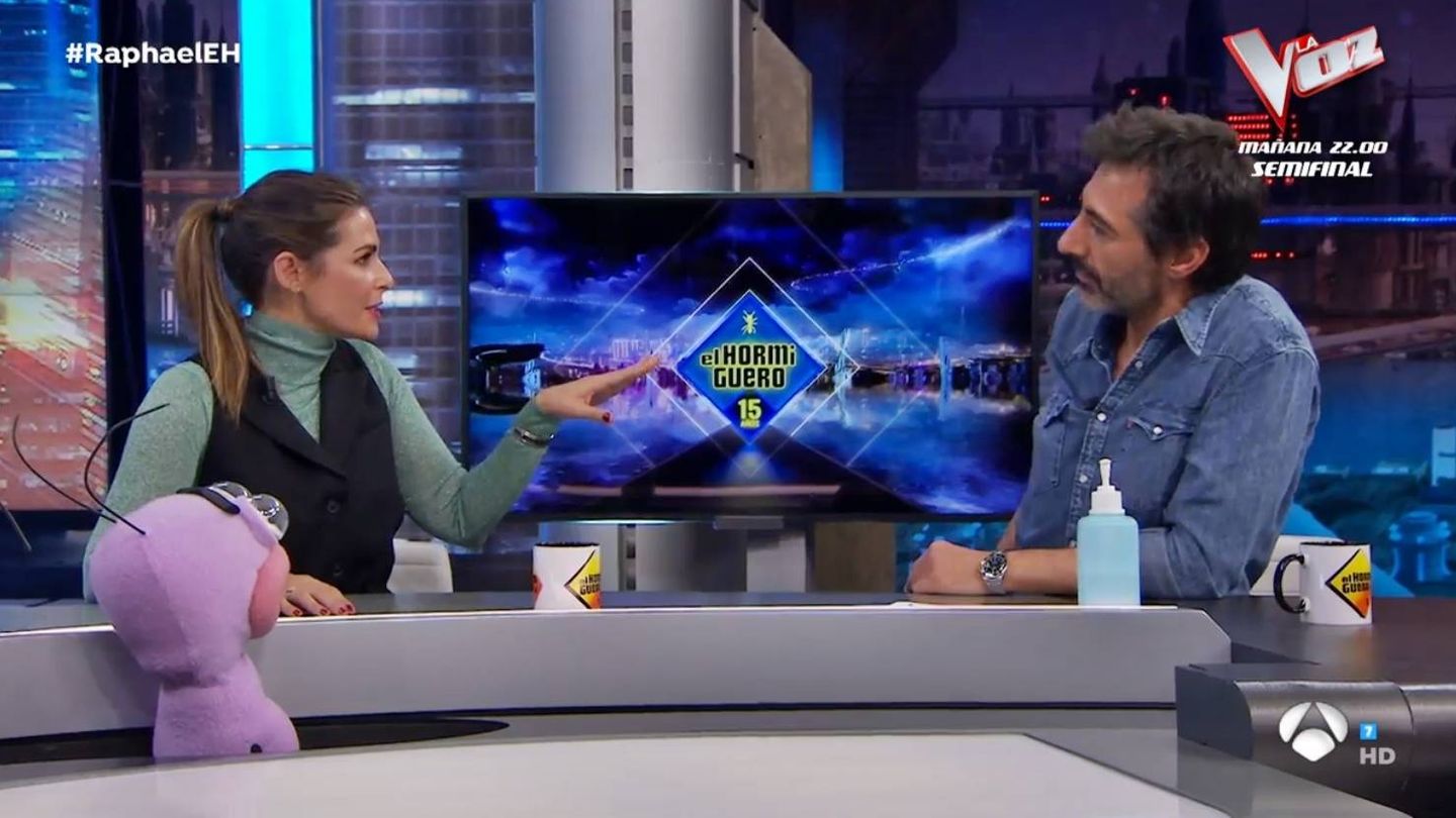 Nuria Roca y Juan del Val en 'El hormiguero'. (Atresmedia Televisión)