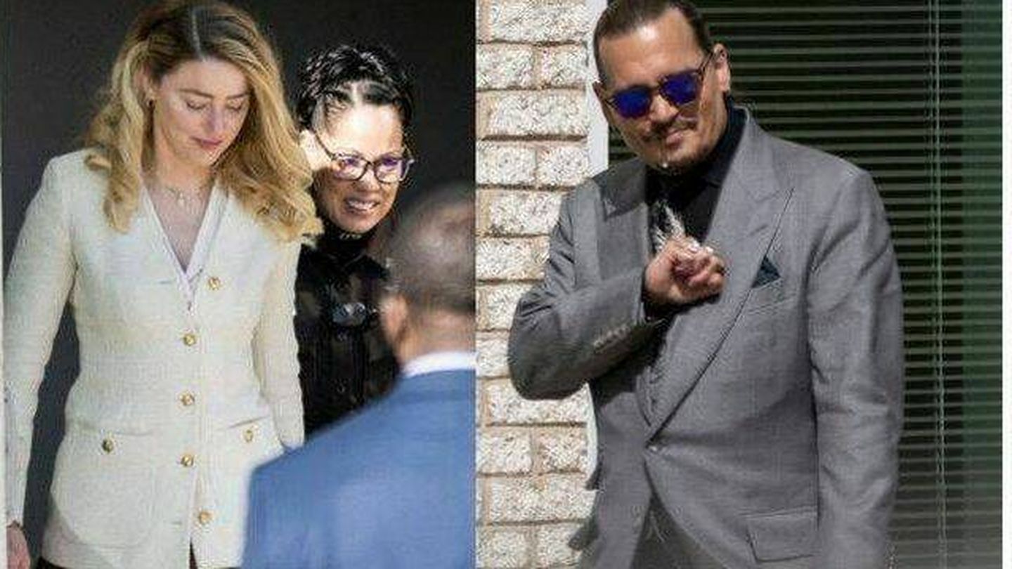  Amber Heard y Johnny Depp, durante el inicio del juicio. (Cordon Press)