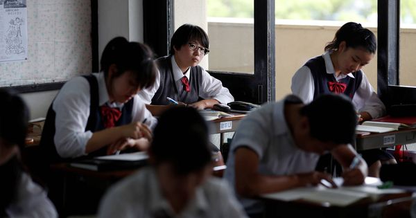 Foto: Estudiantes en una clase de Yokohama. (Reuters/Kim Kyung-Hoon)