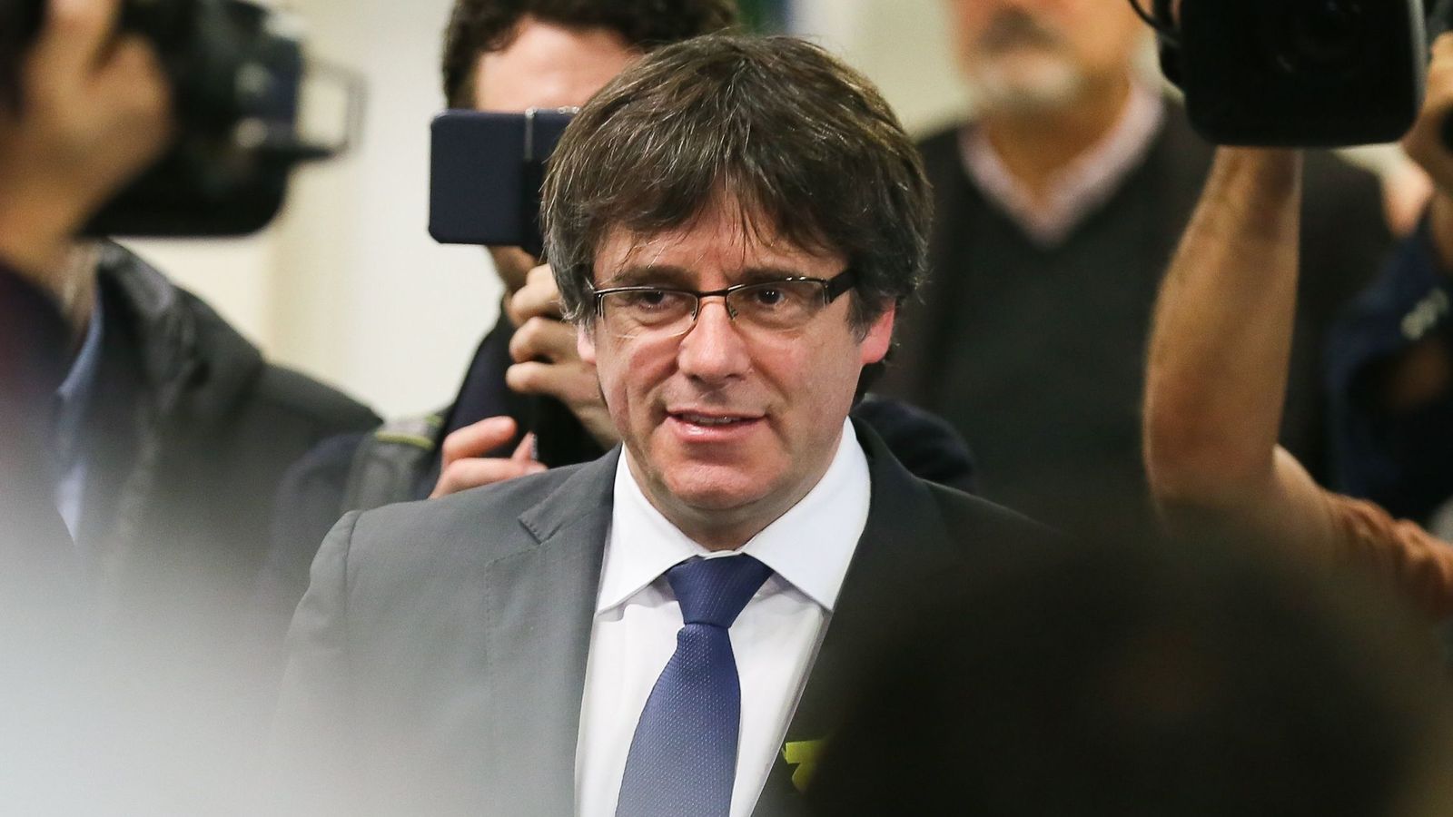 Foto: Carles Puigdemont, durante la rueda de prensa de este viernes. (EFE)