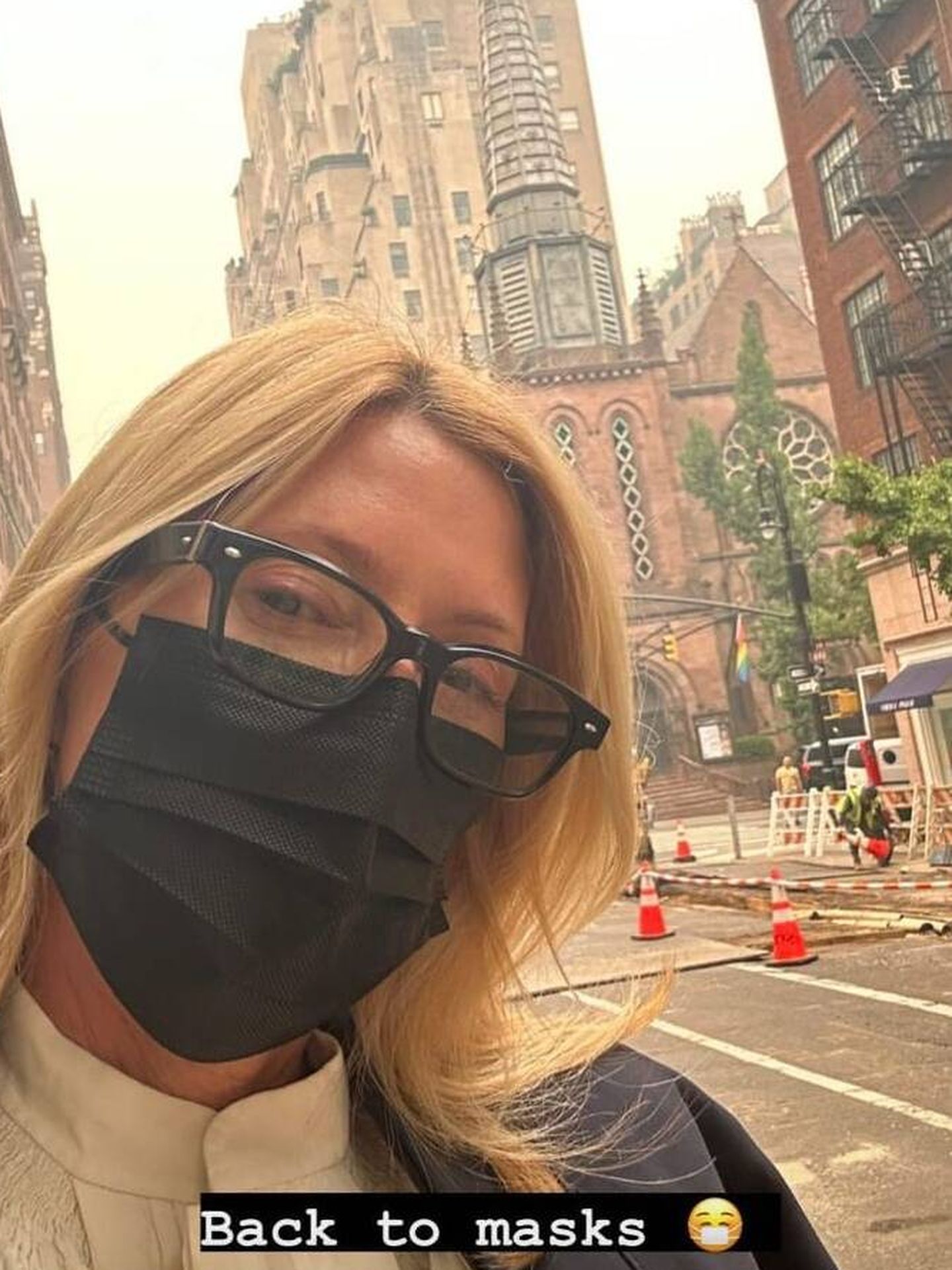 Marie-Chantal de Grecia sube una foto en la que se ve la problemática de la ciudad de Nueva York por la que se ha visto obligada a llevar mascarilla. (Instagram/@mariechantal22)