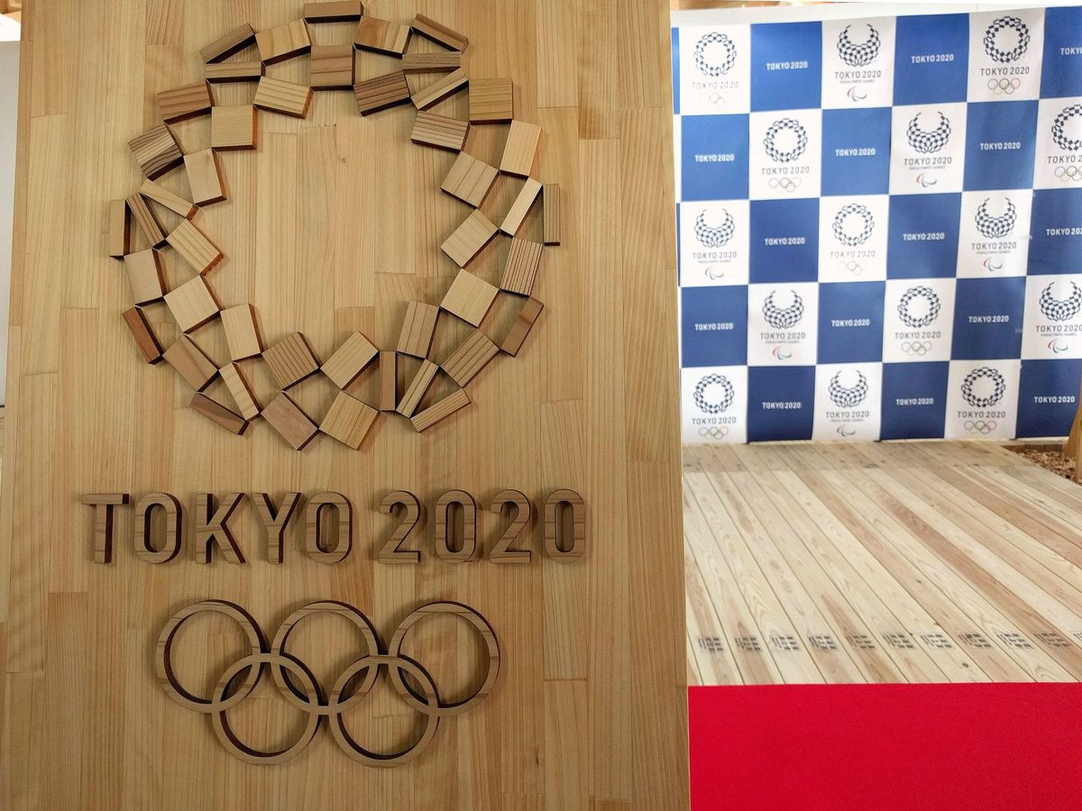 Foto: Detalle del logo de los Juegos Olímpicos de Tokio 2020. (EFE)