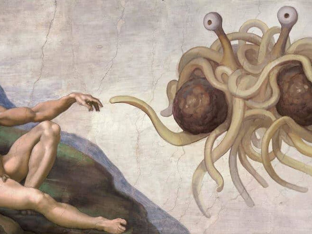 Foto: Una imagen de la deidad 'adorada' por el 'pastafarismo'. (Pastafarismo.es)
