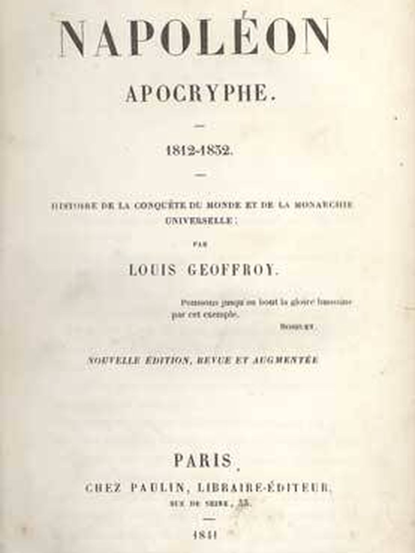 'Napoleón apócrifo'.
