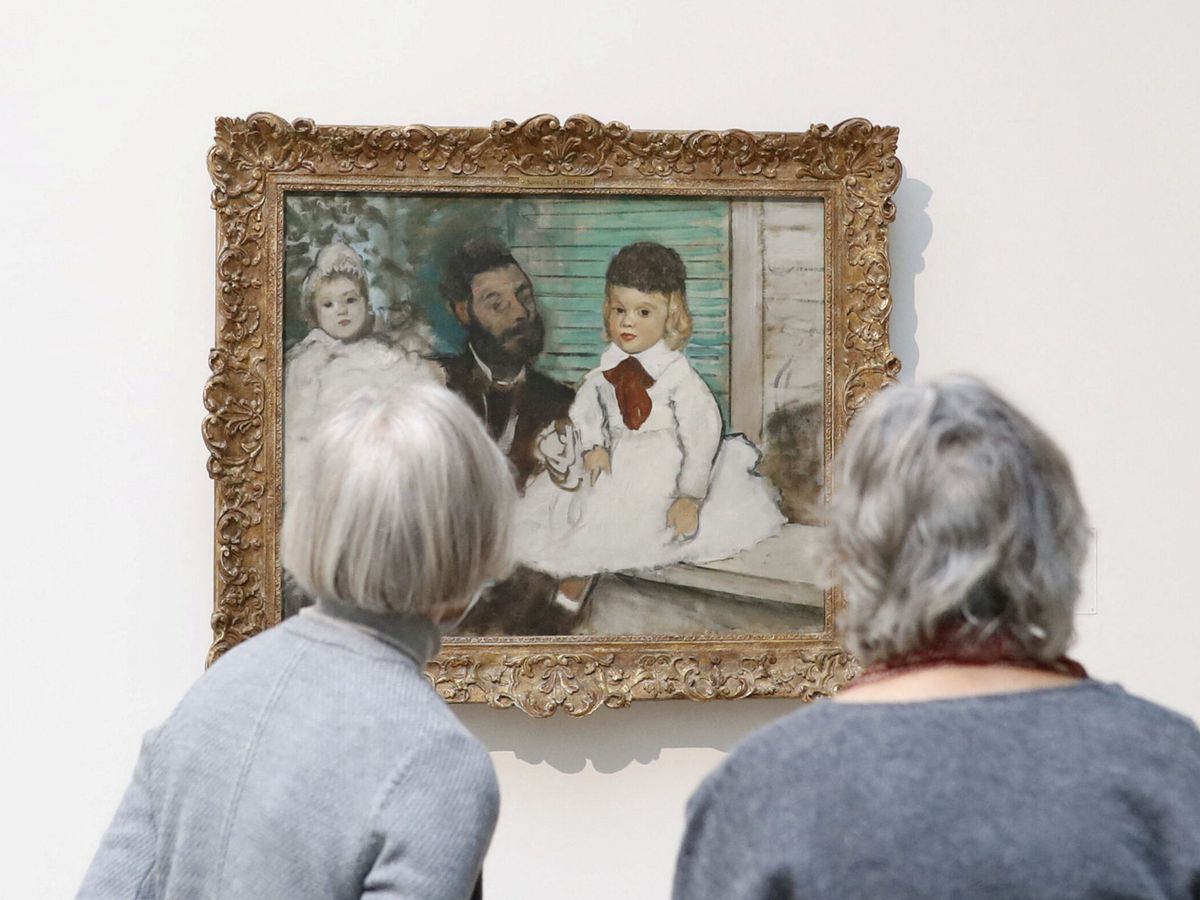 Foto: Vista de una de las obras de Degas, 'Ludovic y sus hijas', en el Mudeo Sammlung Emil Buehrle de Zúrich. (Reuters/Arnd Wiegmann)