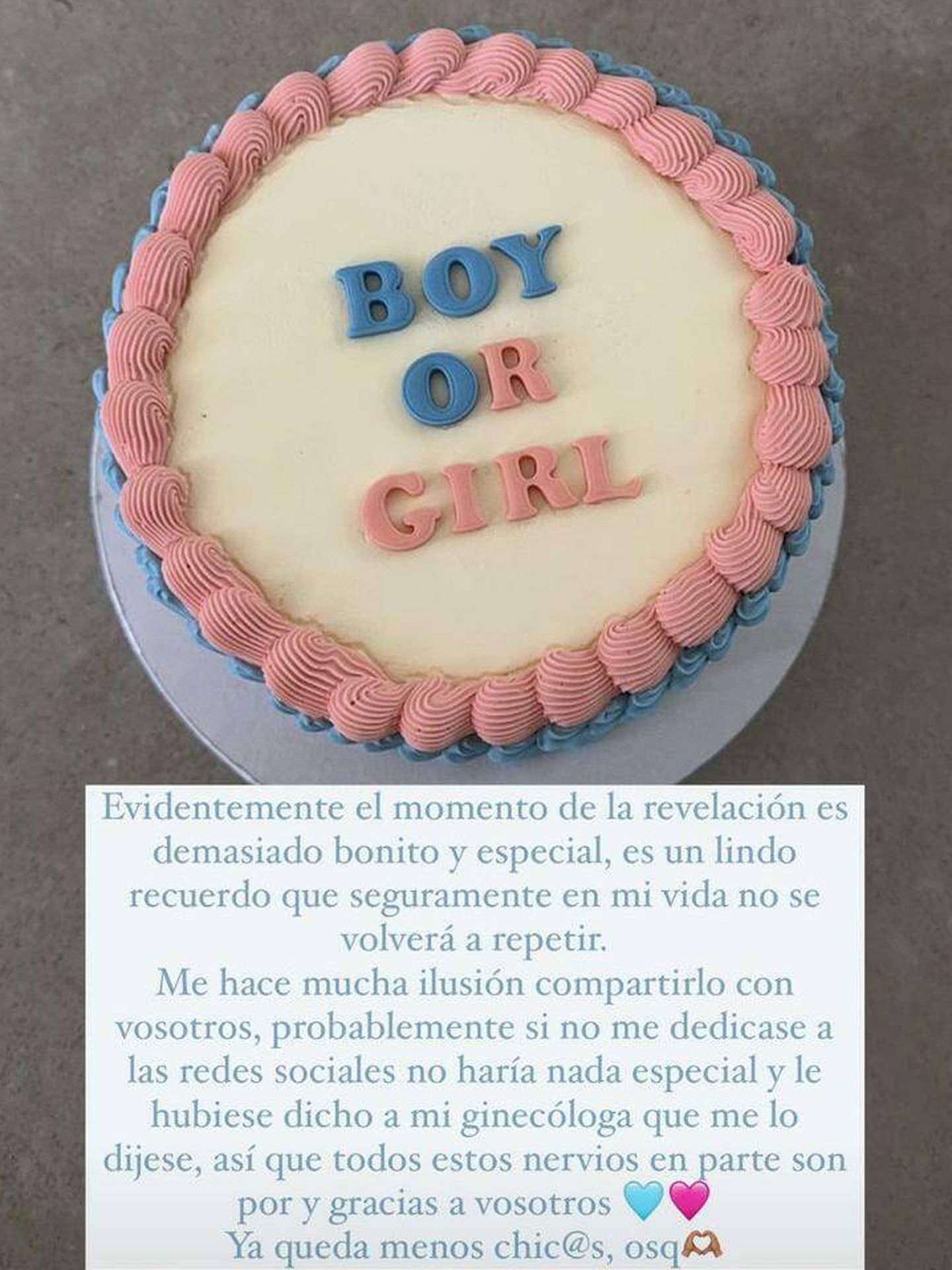 Violeta Magriñán habla sobre lo que ha sentido en el ritual de revelación de sexo de su próximo bebé. (Instagram/@violeta)