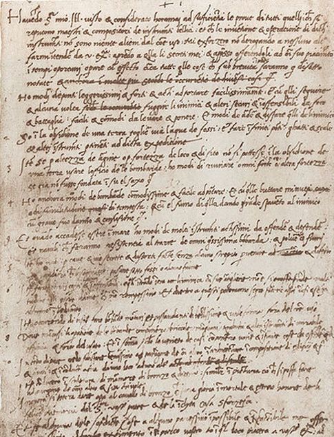 Foto: El original de la carta que Leonardo redactó a la edad de 30 años.
