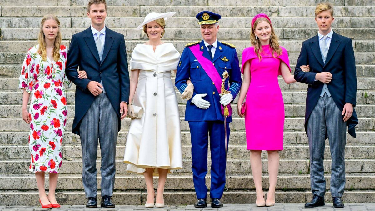 Los príncipes de Bélgica roban el protagonismo a Mathilde y Felipe en el Día Nacional