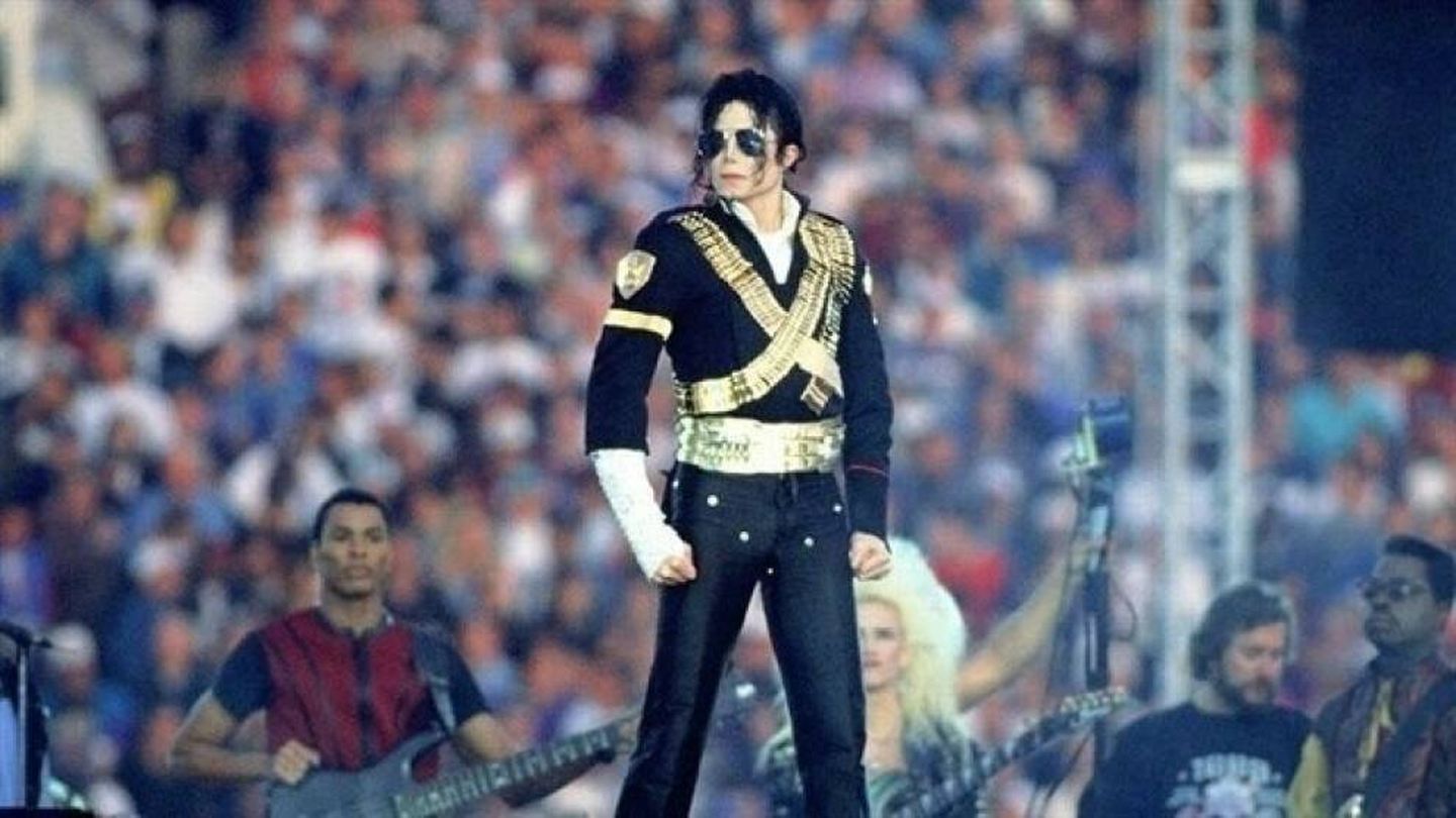 Michael Jackson en el Estadio de La Romareda a finales de los años 90. (Cedida: AragónTV)