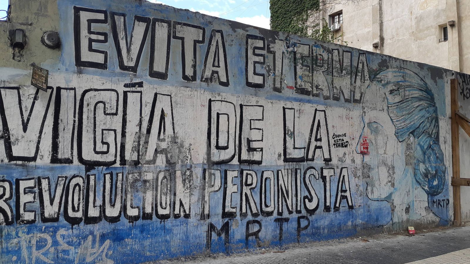 Pintada de Eva Perón en Buenos Aires. (M.H.)
