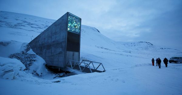 Foto: La entrada de la la Bóveda Global de Semillas de Svalbard, en Noruega. (Reuters)