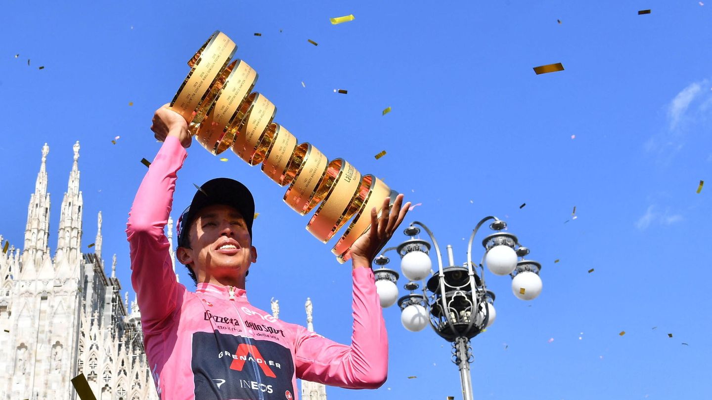 Egan Bernal fue el ganador del último Giro de Italia. (Reuters/Jennifer Lorenzini)