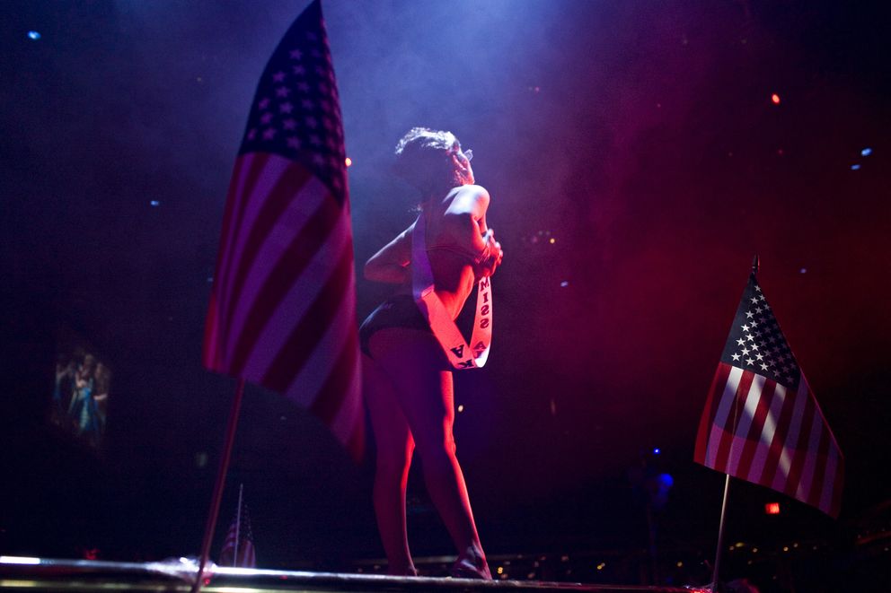 Una participante en el concurso de bailarinas exóticas 'Sarah Palin', en Las Vegas, Nevada (Reuters). 
