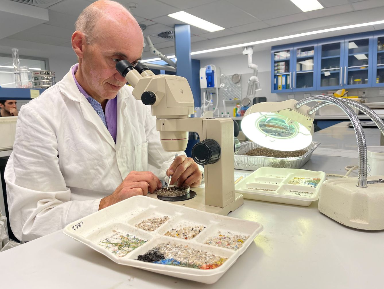 Investigación de microplásticos en la Universidad de Sídney. Reuters