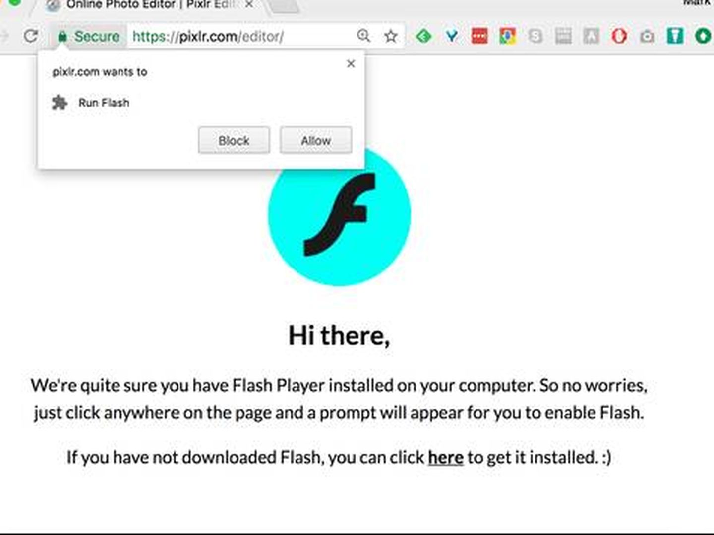 Pixlr, uno de los servicios que pueden perderse con el veto a Flash