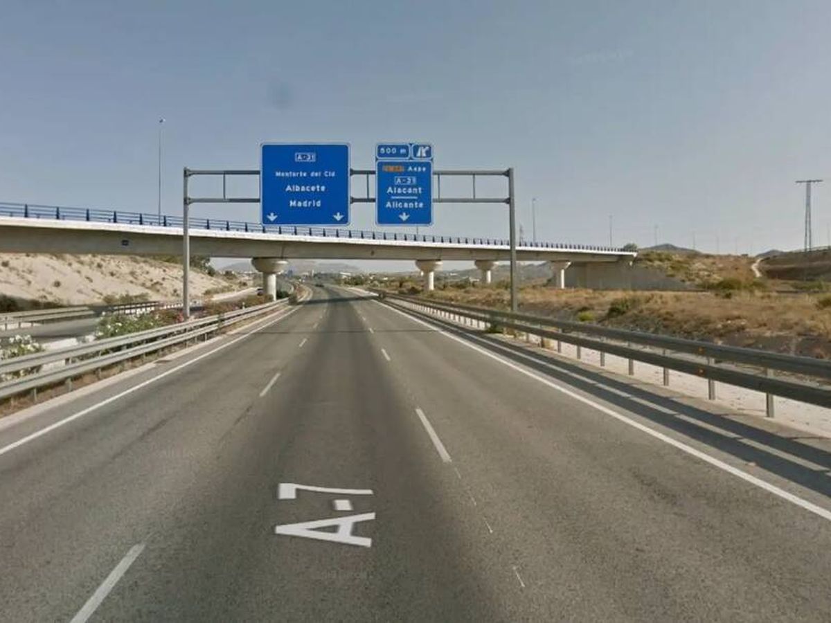 Foto: Autovía A-7 a su paso por la provincia de Alicante. (Google Maps)