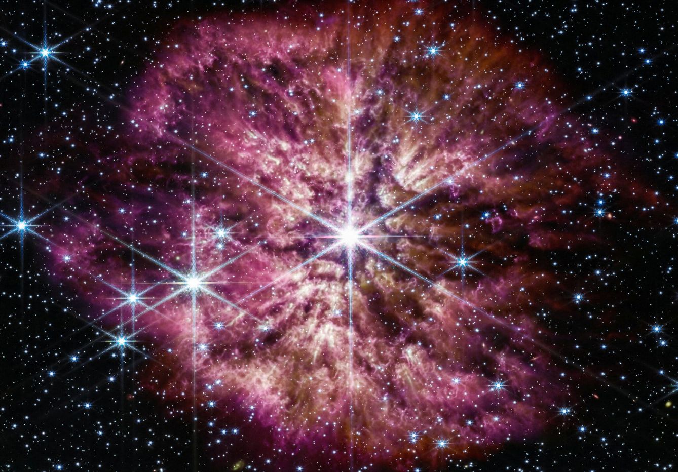 Las primeras fases de una supernova capturadas por el James Webb. (NASA-ESA) 