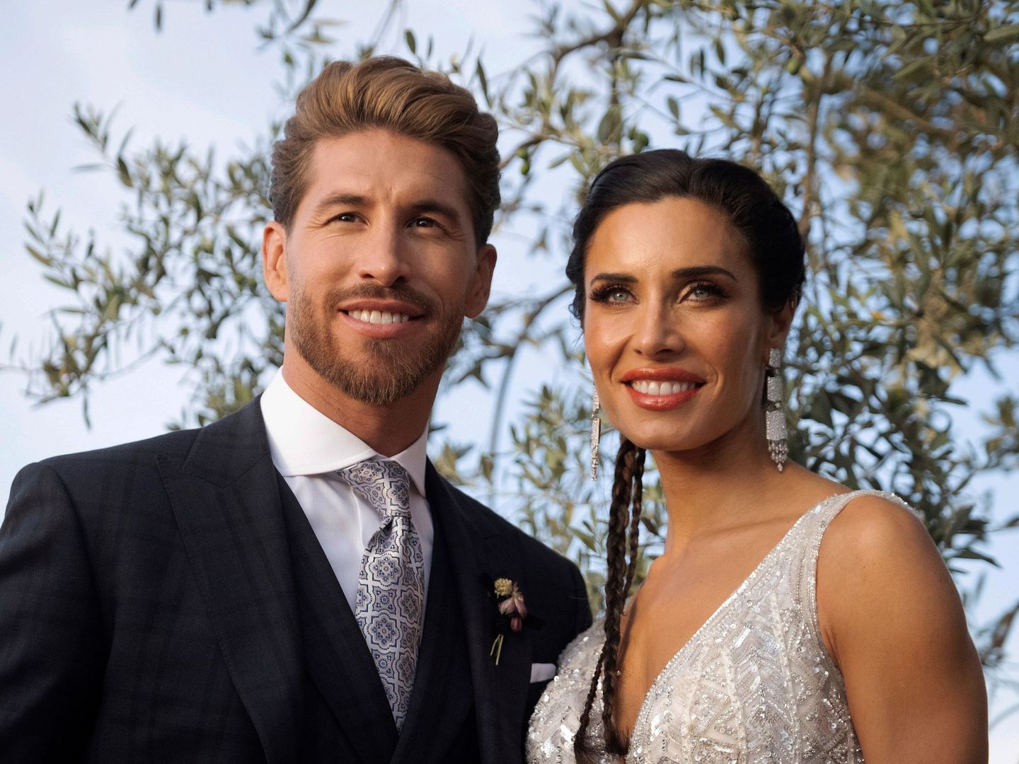 Sergio Ramos y Pilar Rubio, el día de su flamante boda. (EFE)