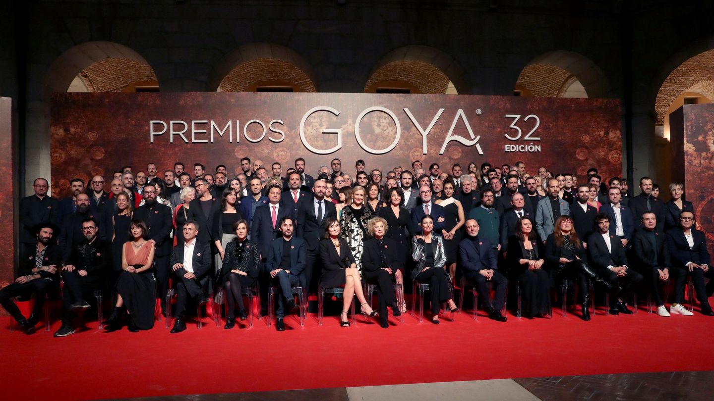 Los nominados a los Goya 2018 posan todos juntos. (Efe)