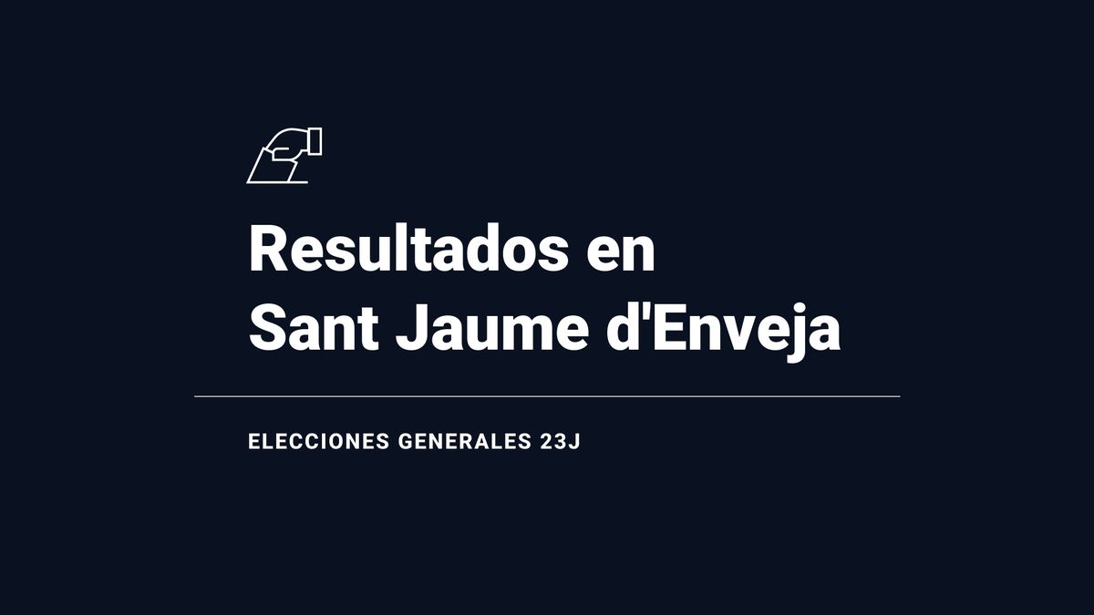 Resultados y ganador en Sant Jaume d'Enveja durante las elecciones del 23 de julio: escrutinio, votos y escaños, en directo