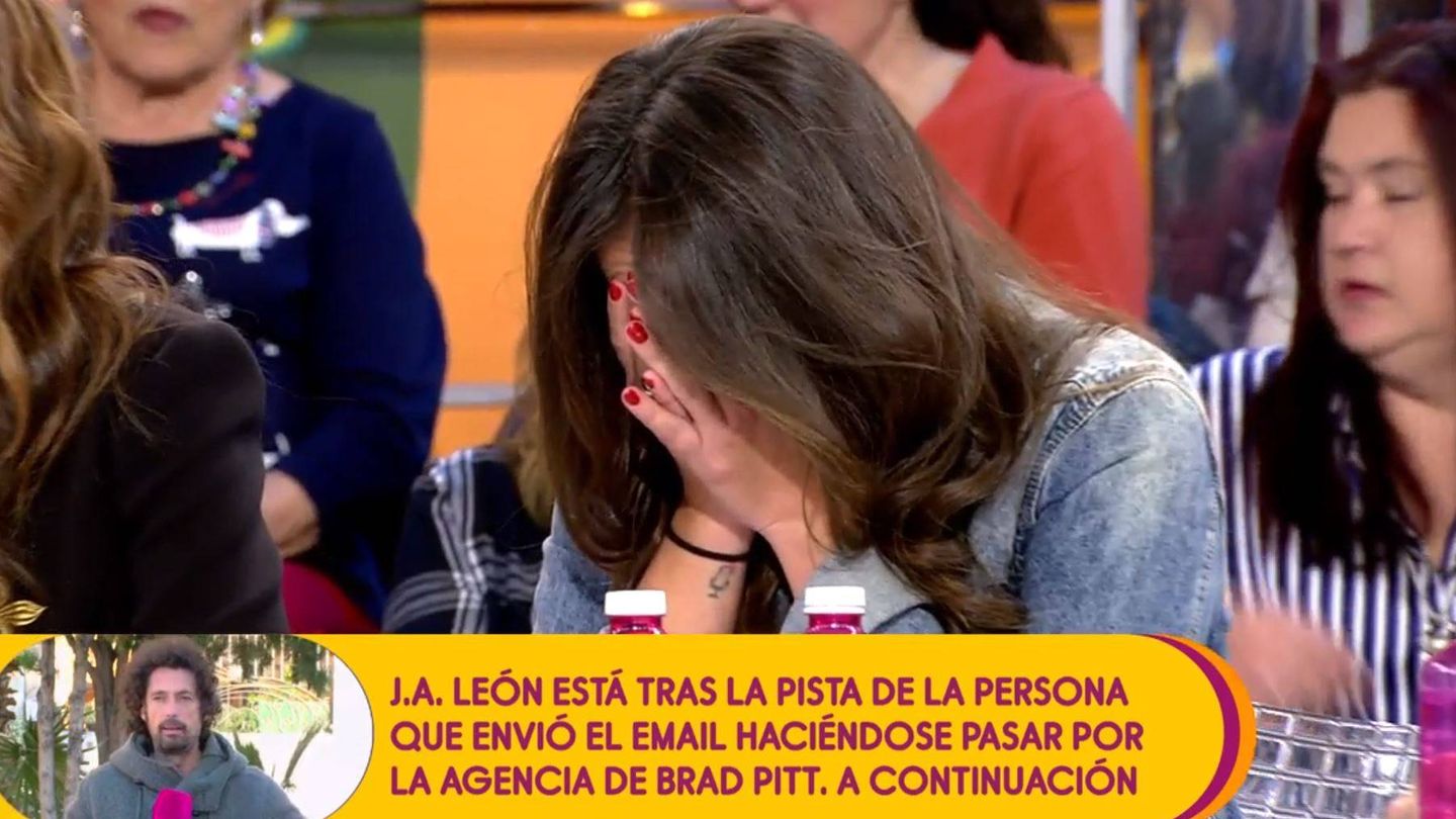 Anabel Pantoja se pone a llorar en 'Sálvame'. (Mediaset España)