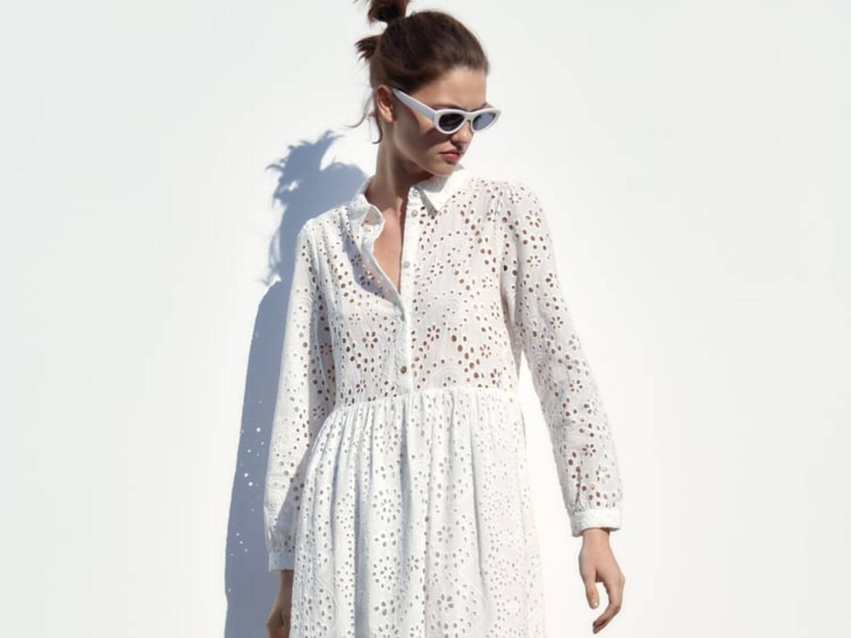 Foto: Adelántate a la primavera con el último vestido blanco de Zara (Cortesía)