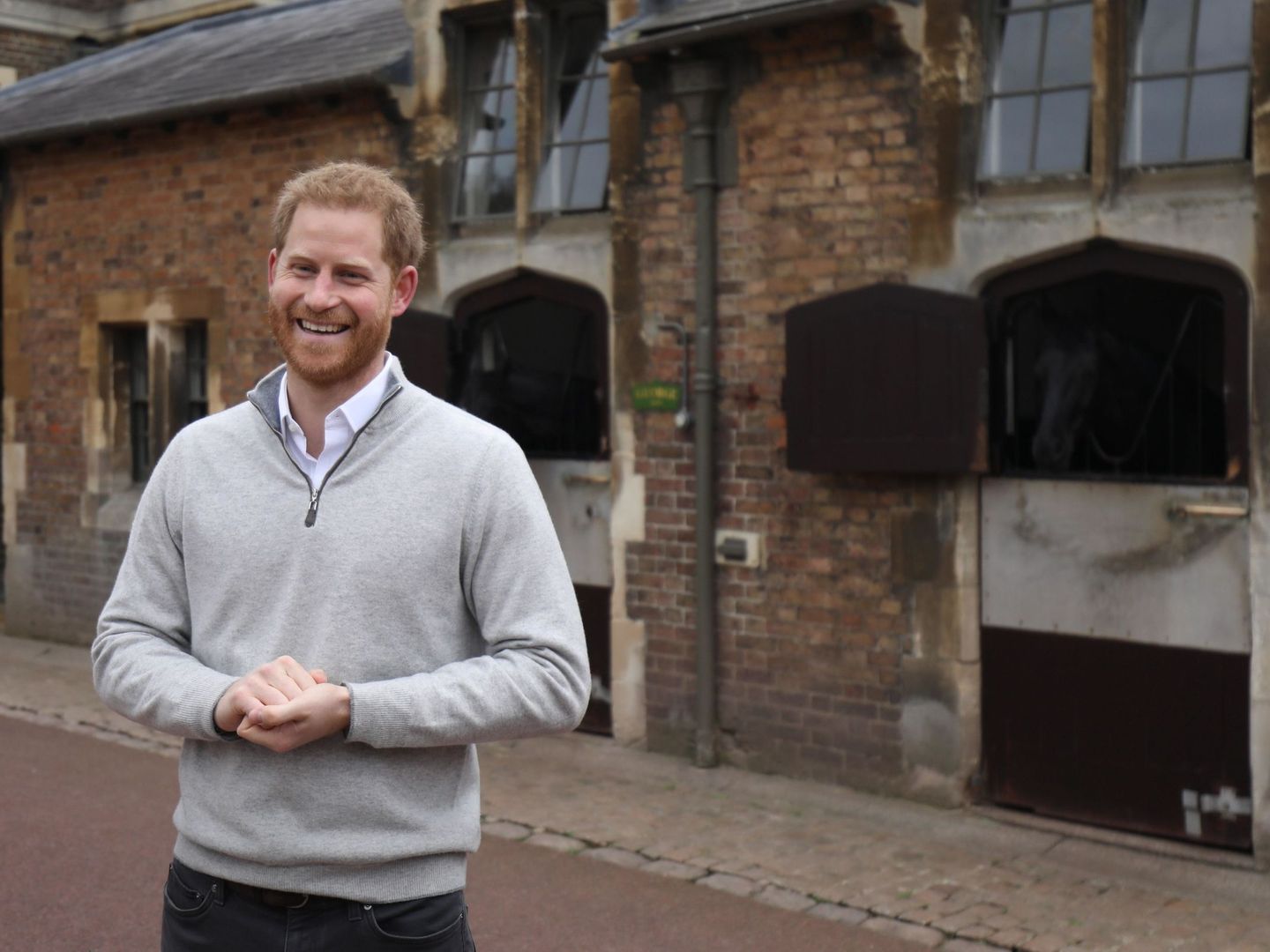 El príncipe Harry en Frogmore Cottage, hablando del nacimiento de Archie. (EFE)
