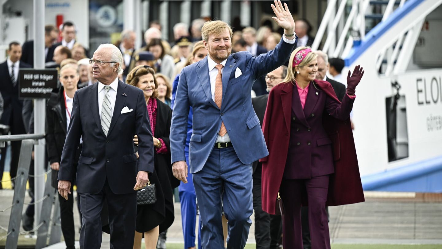 Los reyes holandeses, en su tercer día de visita de Estado en Suecia. (EFE/Bjorn Larsson Rosvall)
