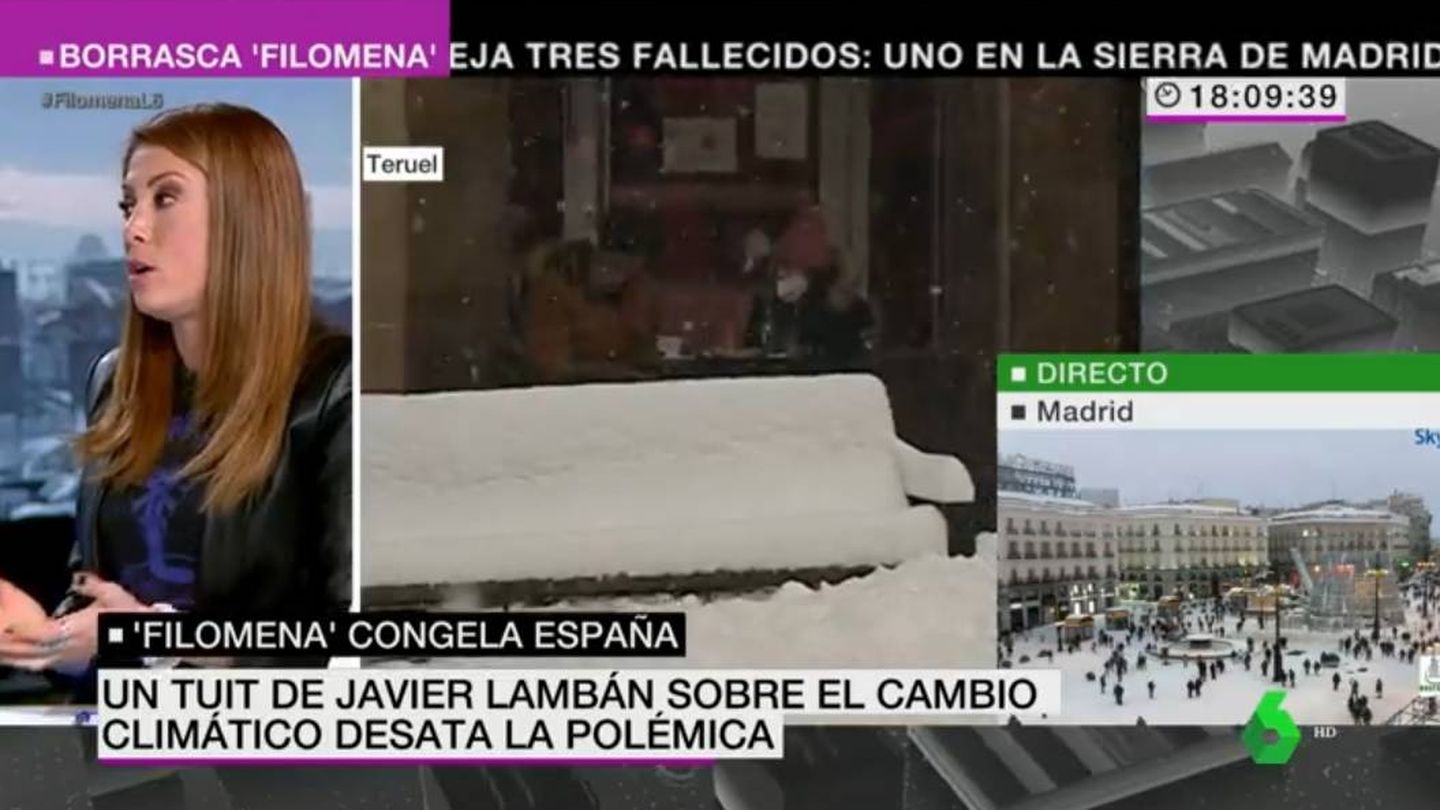 Zubiaurre hablando en las noticias de La Sexta. (Atresmedia).
