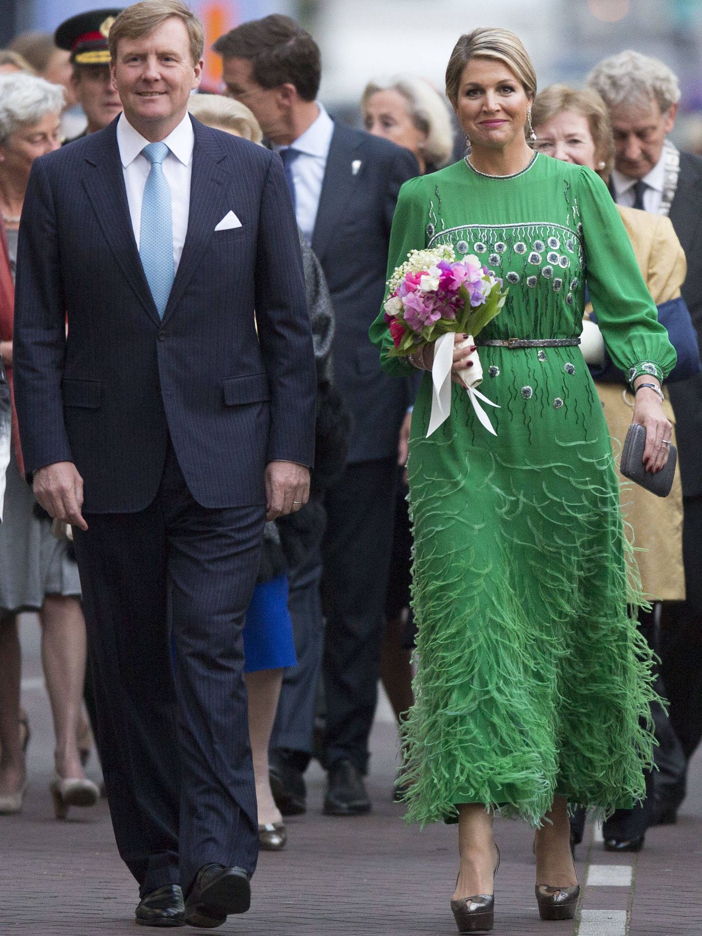 La reina con vestido de su suegra. (Getty)