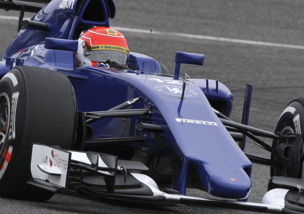 Foto: Felipe Nasr, en su Sauber durante los entrenamientos en Jerez (Efe).