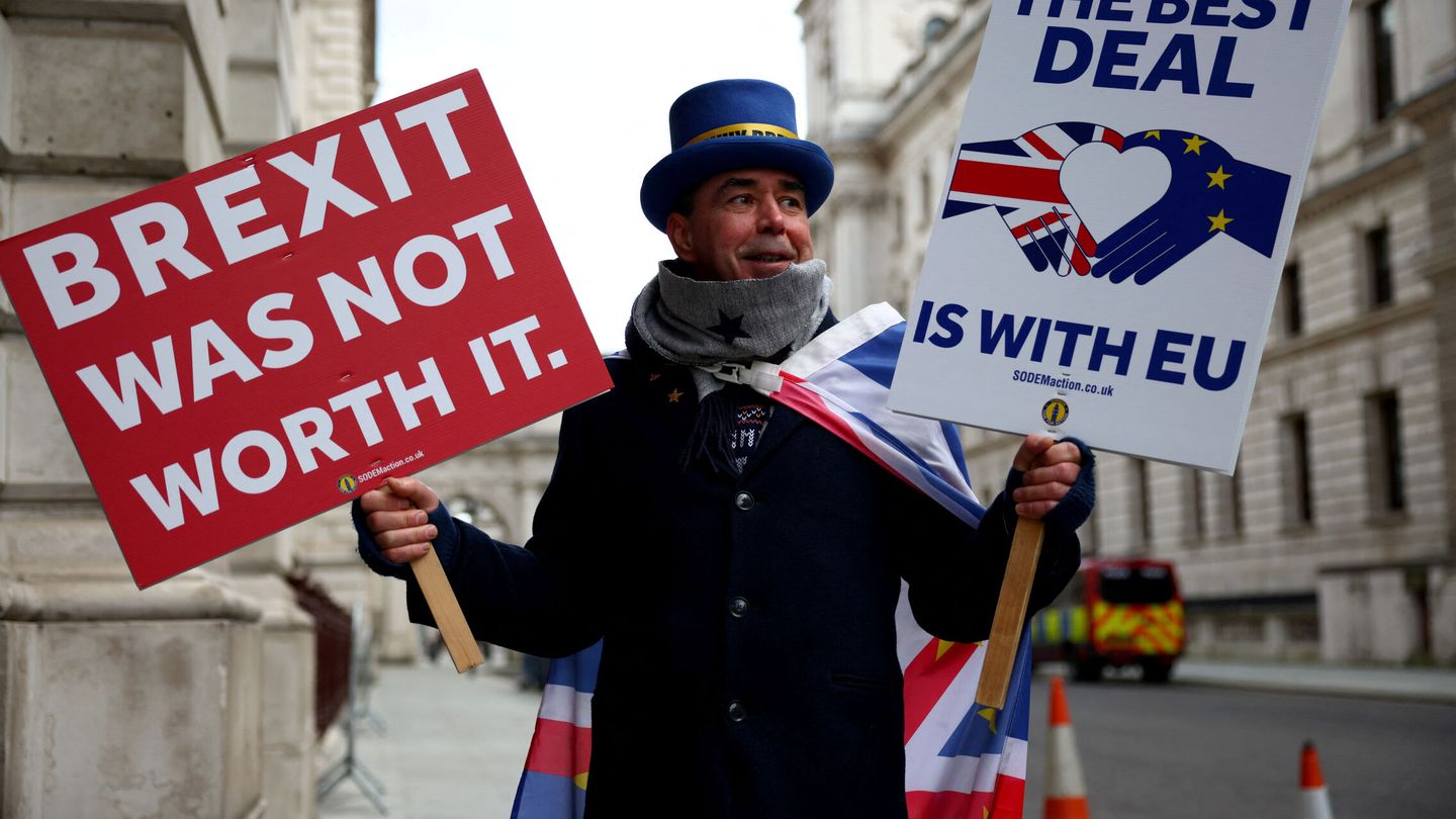 Manifestante en contra del Brexit. (Reuters/Henry Nicholls)