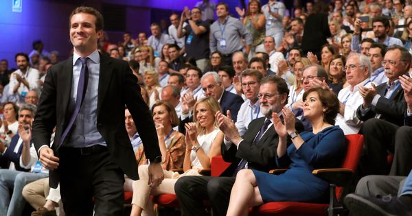 Foto: Pablo Casado tras ser elegido nuevo presidente del PP en sustitución de Mariano Rajoy. (EFE)