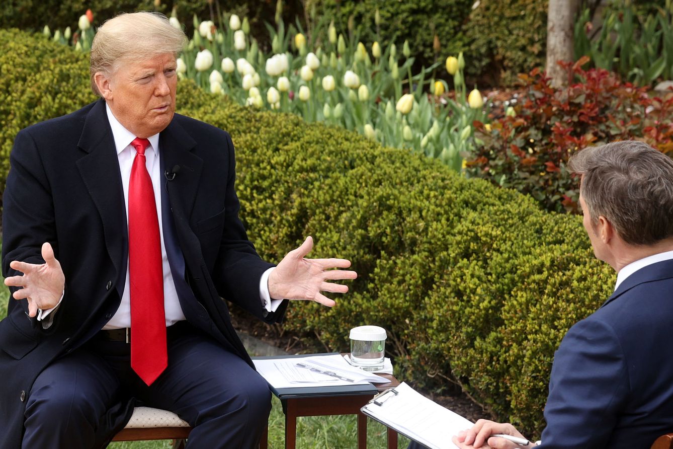 Donald Trump en una reciente entrevista con la Fox. (Reuters)