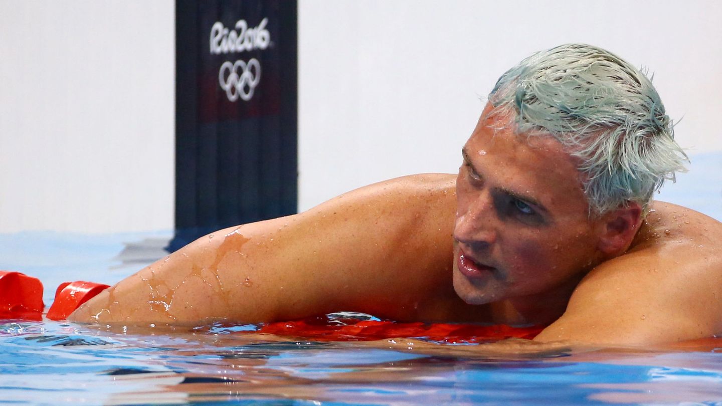 Ryan Lochte, en la piscina durante los Juegos Olímpicos de Río 2016. (Reuters)
