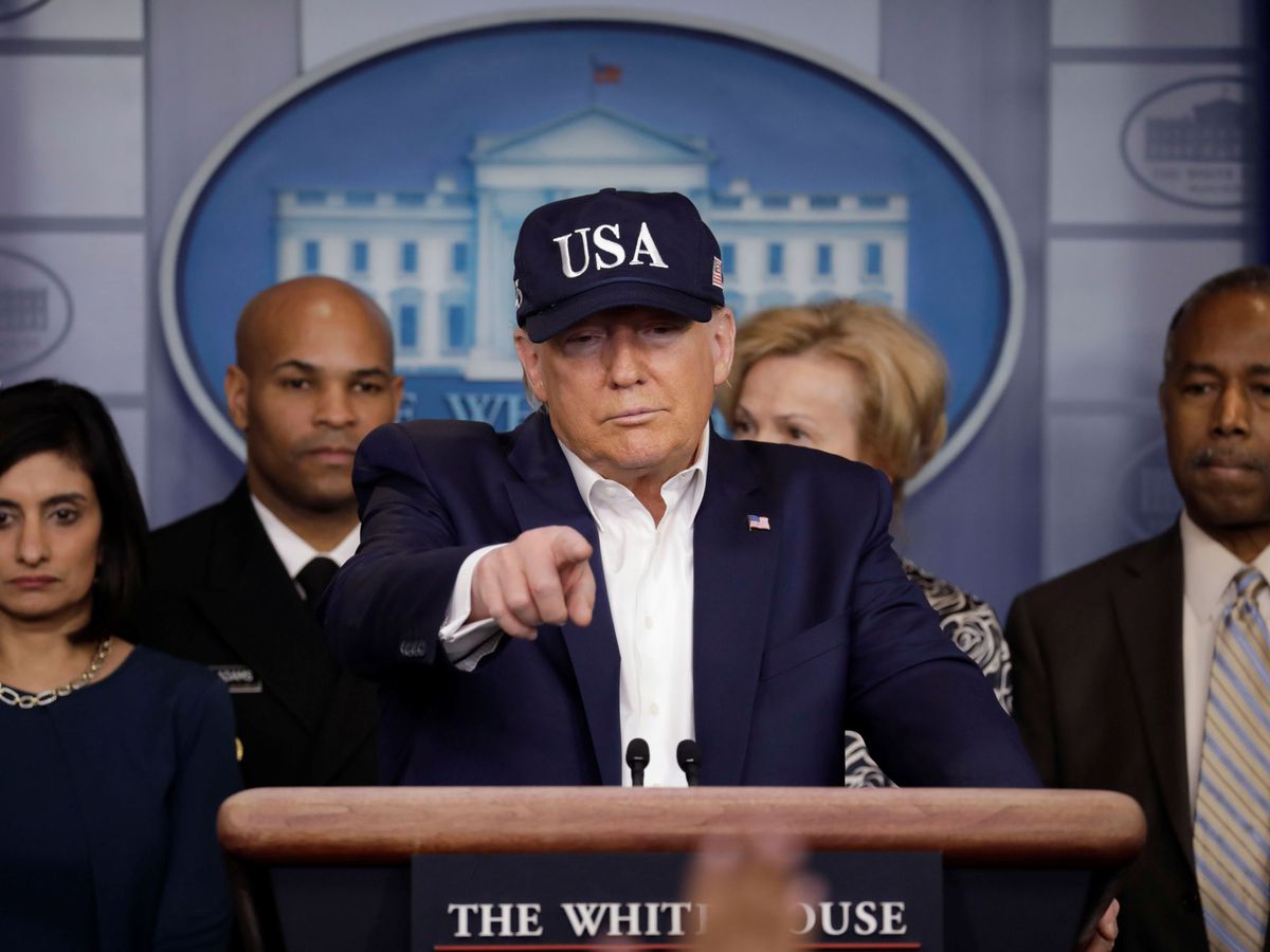 Foto: Donald Trump, durante la rueda de prensa que dio este sábado en la Casa Blanca. (Reuters)