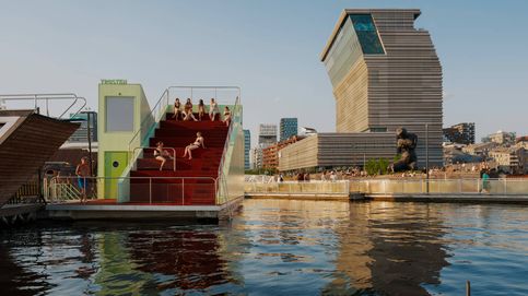 Unos arquitectos españoles levantan una sauna flotante en el fiordo de Oslo 