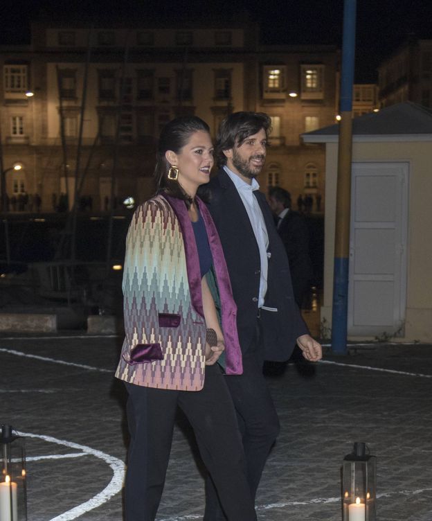 Foto:  Isabelle Junot y Álvaro Falcó a su llegada al Náutico. (Cordon Press)