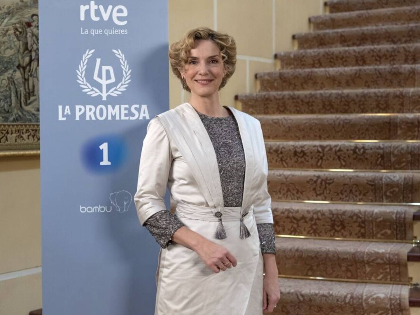 La actriz Eva Martín interpreta a Cruz, marquesa de Luján, en la serie 'La Promesa'. (RTVE)