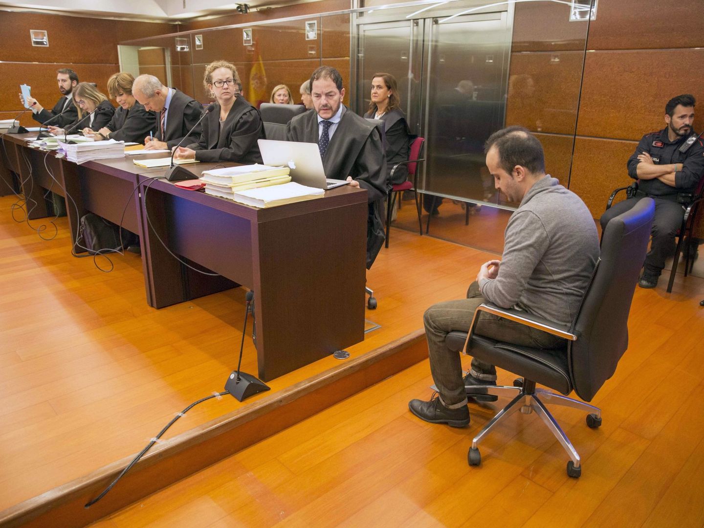 El acusado, en una de las sesiones del juicio. (EFE)