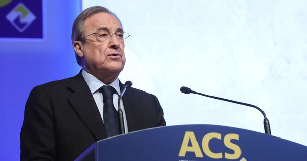 Foto: El presidente de ACS, Florentino Pérez, durante su intervención en la junta de acccionistas de ACS. (EFE)